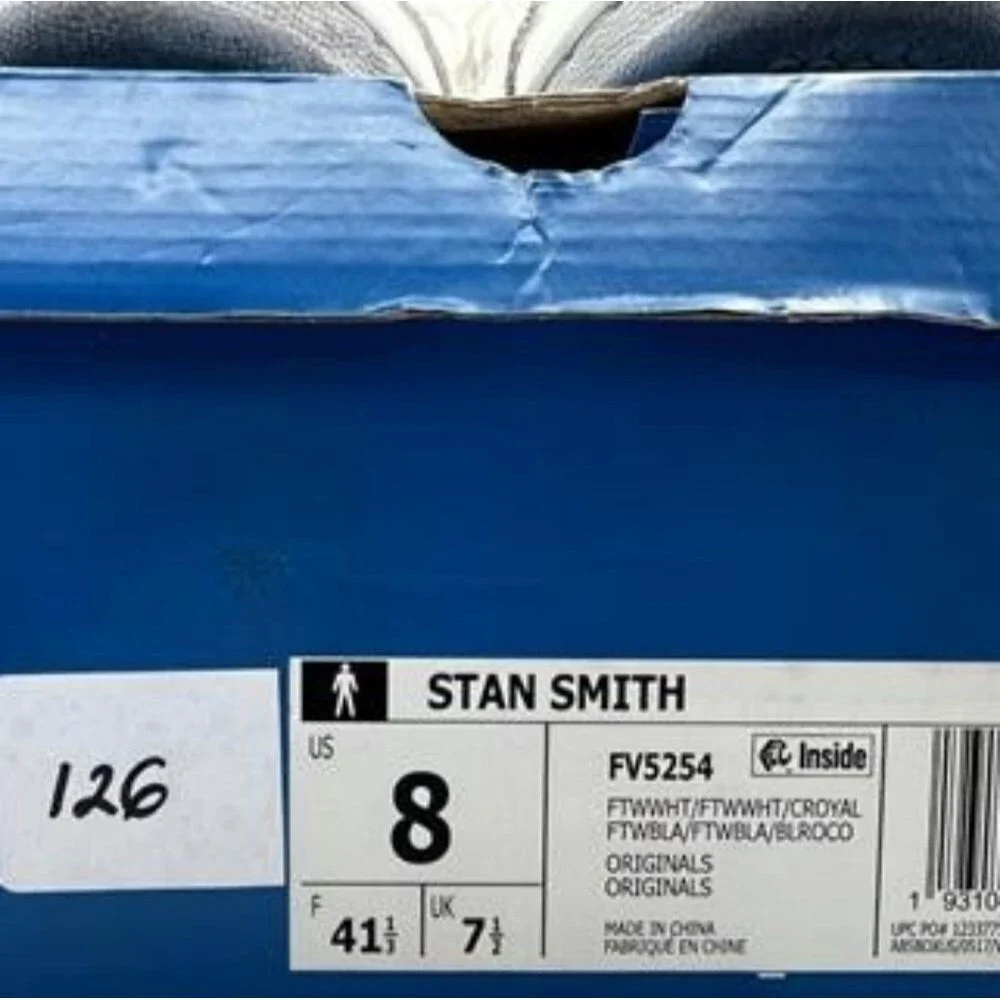 adidas White and Blue Men's Sneakers